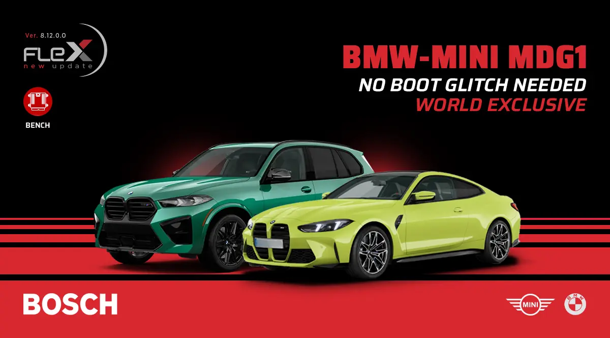 Visuel officiel : BMW/Mini MDG1 : Flex 8.12 ajoute le BENCH sans ouverture