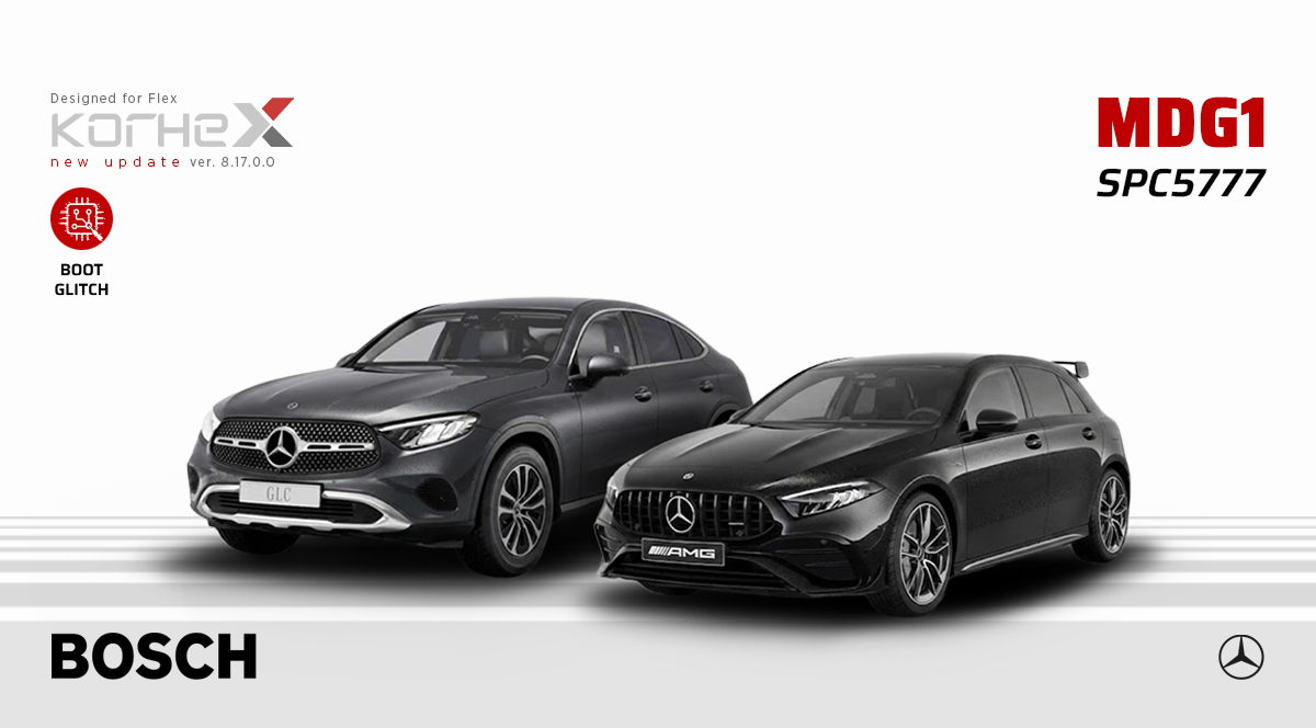 Visuel officiel : Mercedes MD1CP001 et MG1CP002 : Korhex étend le Boot Glitch