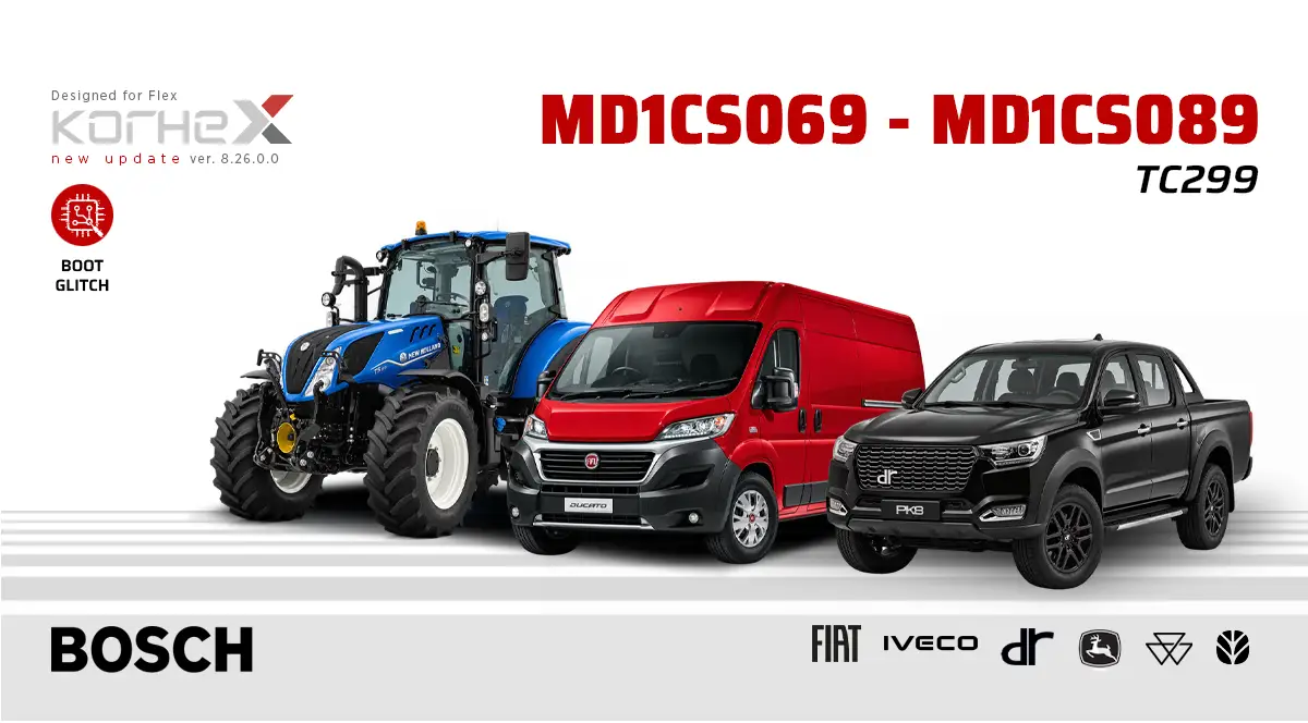 Visuel officiel : Flex 8.26 : Korhex prend en charge les Bosch MD1CS069 et MD1CS089